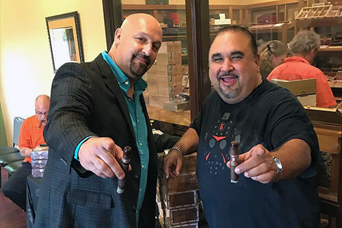 Pete Hernandez visiting Cordova Cigars